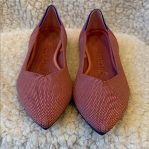 Rothy's The Point Flats in Pearl Pink Knit Size 8. Excellent like new condition!